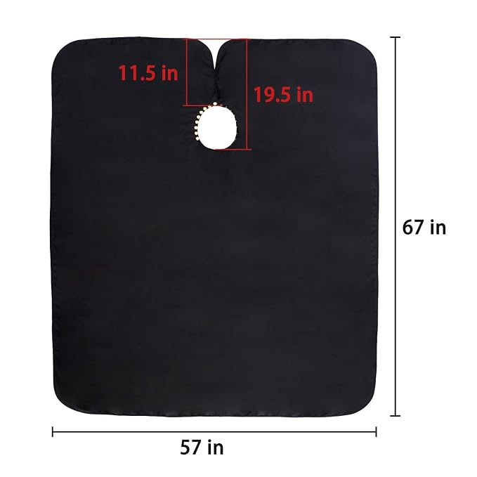 Capas de peluquería Oak Leaf negras, pack de 2 miniatura 5