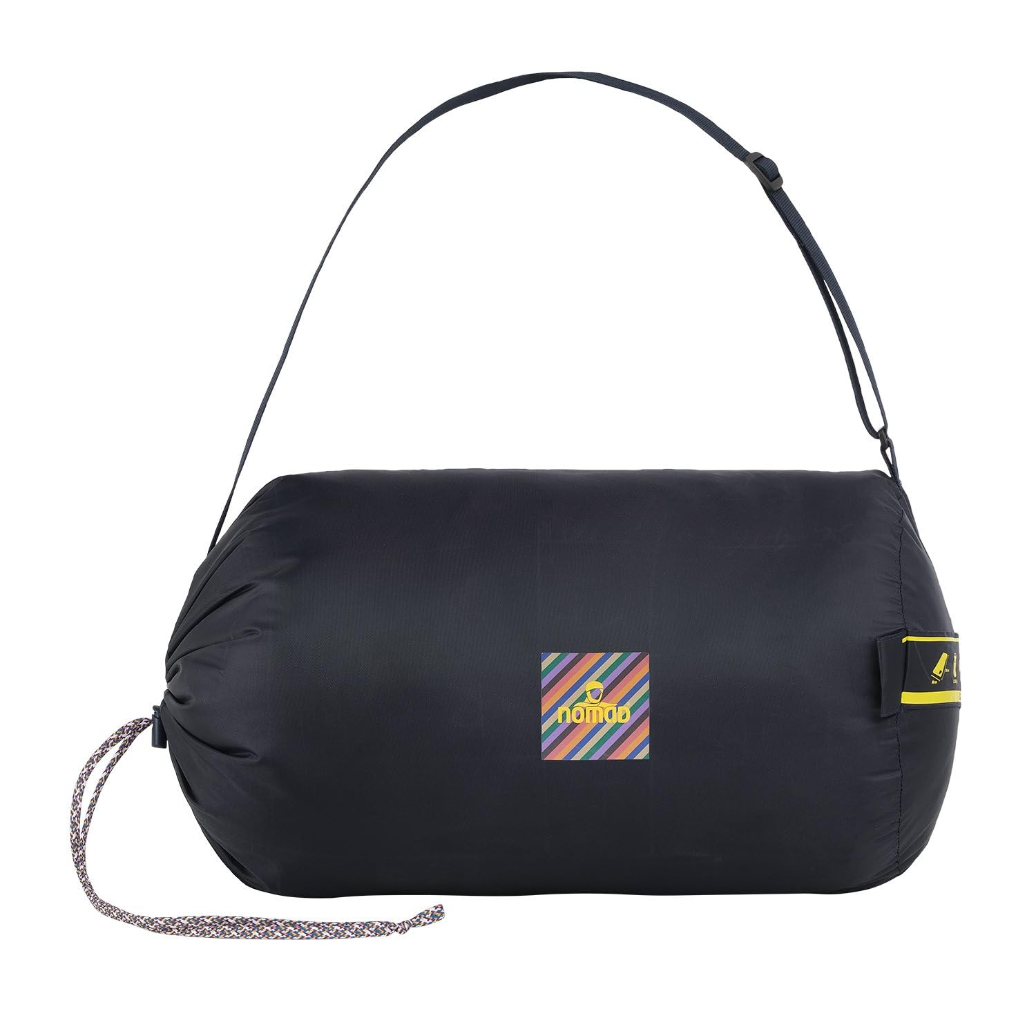 NOMAD® Blazer Multicolour Schlafsack | Reißverschluss linksseitig | Baumwolle | Gefütterter Zugluftschutz | Füllung aus recyceltem Polyester