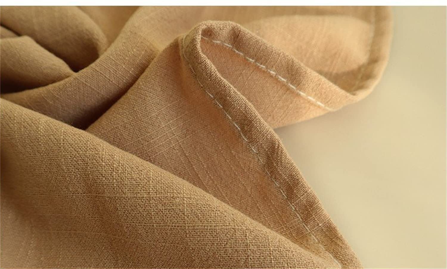 6er Set Stoffservietten Leinenservietten Baumwolle 100% Natur Leinen Tischdekoration Küche Esstisch Abendessen Cafe Restaurant 40*40CM Familienessen Hochzeiten Cocktail Startseite Weihnachten(Beige)
