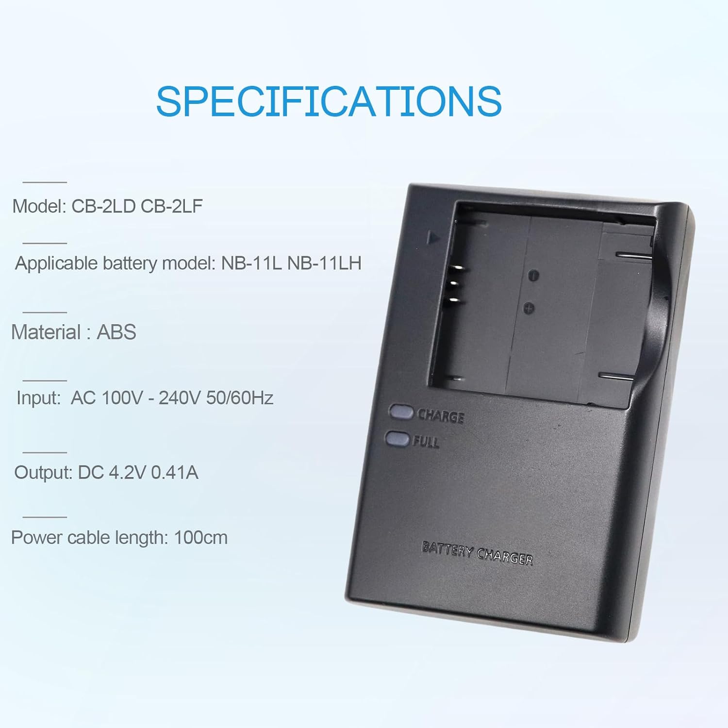 NB-11L NB-11LH CB-2LF Battery Charger Compatible with Canon PowerShot Elph 360 HS,180 is,190 is,350 HS,110 HS,170 is,150 is,A2300,SX400 is,A2500, A3500 is, A4000 is DSLR Digital Camera & 100cm AC Cord