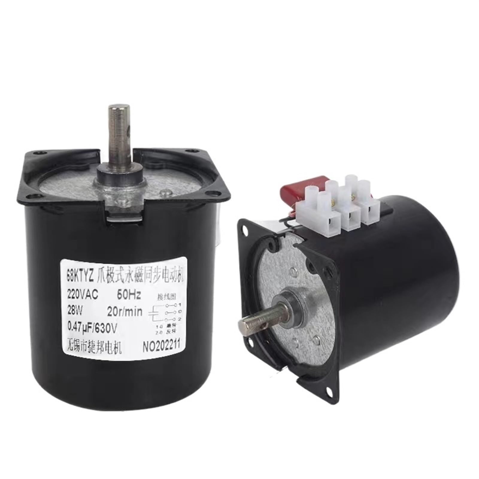 Moteur 68KTYZ 220V pour stopper les saccades mécaniques grâce aux engrenages 50rpm