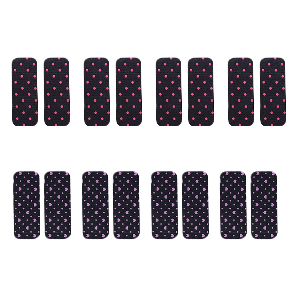 8 Pairs Hair Pad Hair Fringe Sticker Sticker Clip Posts Tape Fringe Patch Bang Stickers for Styling Accessories (Black)