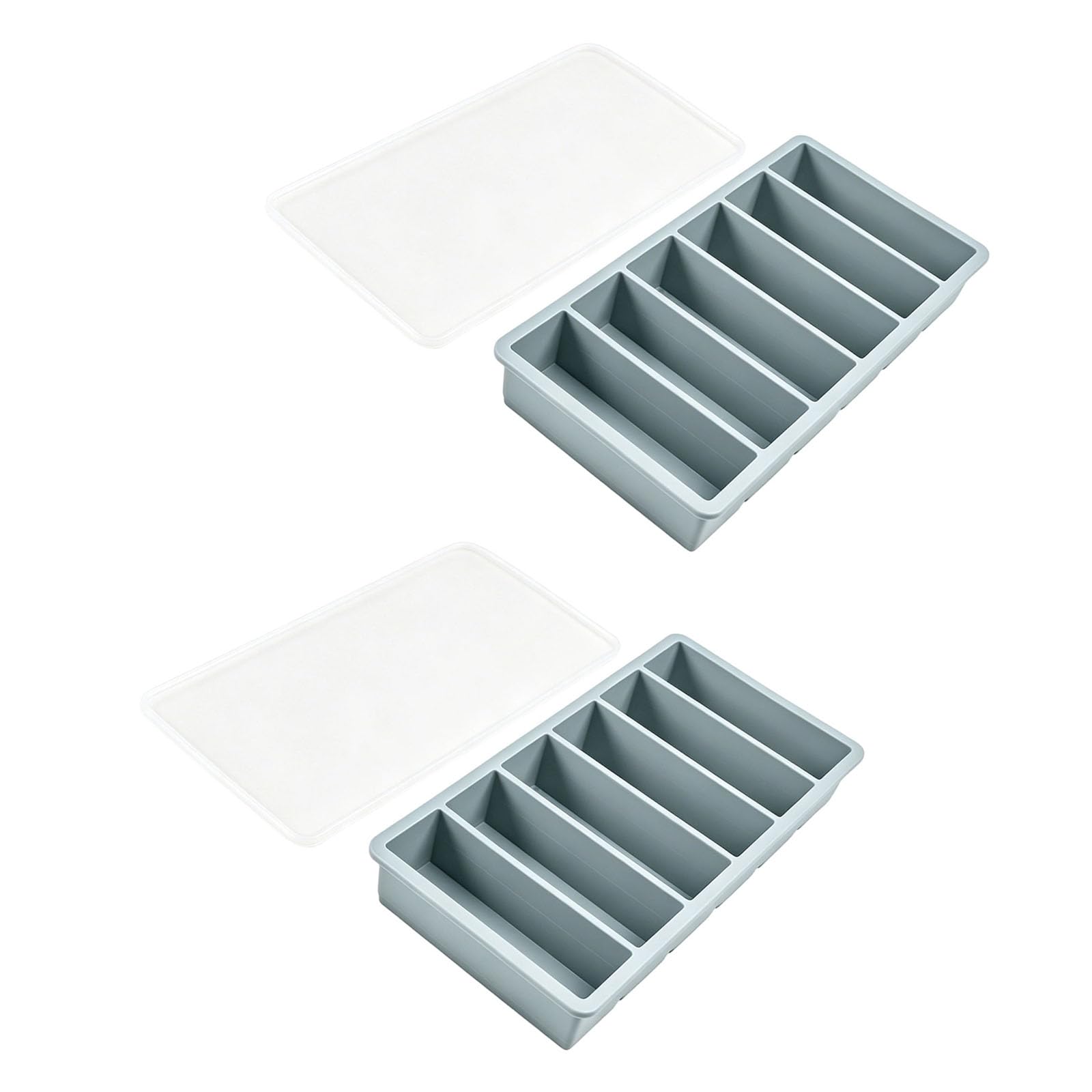 Tsophreniq 10 Slot Long Mold Crafted From Flexible Silicone Includes Protective Cover Prevents Freezer Odors Long Ice Molds