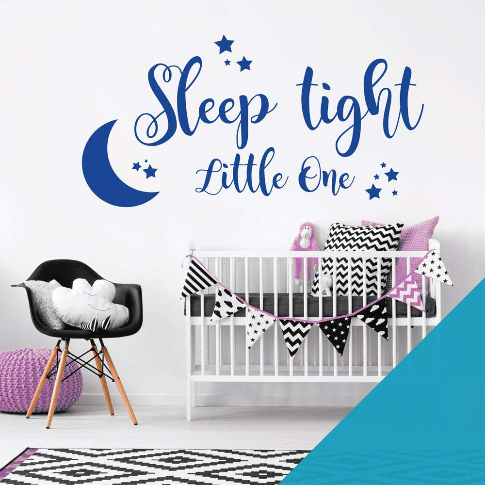 Sleep Tight Little One - Baby Nursery Wall Art Sticker [Medium] [Sky]