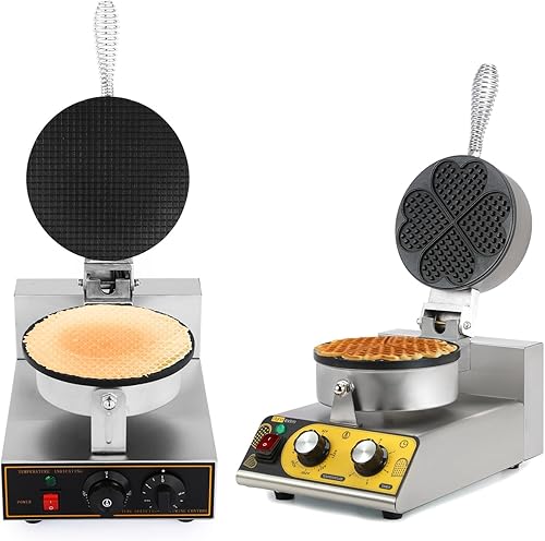 Dyna-Living Máquina de gofres en forma de corazón de 110 V 1200 W y máquina de gofres comercial de 110 V 1200 W