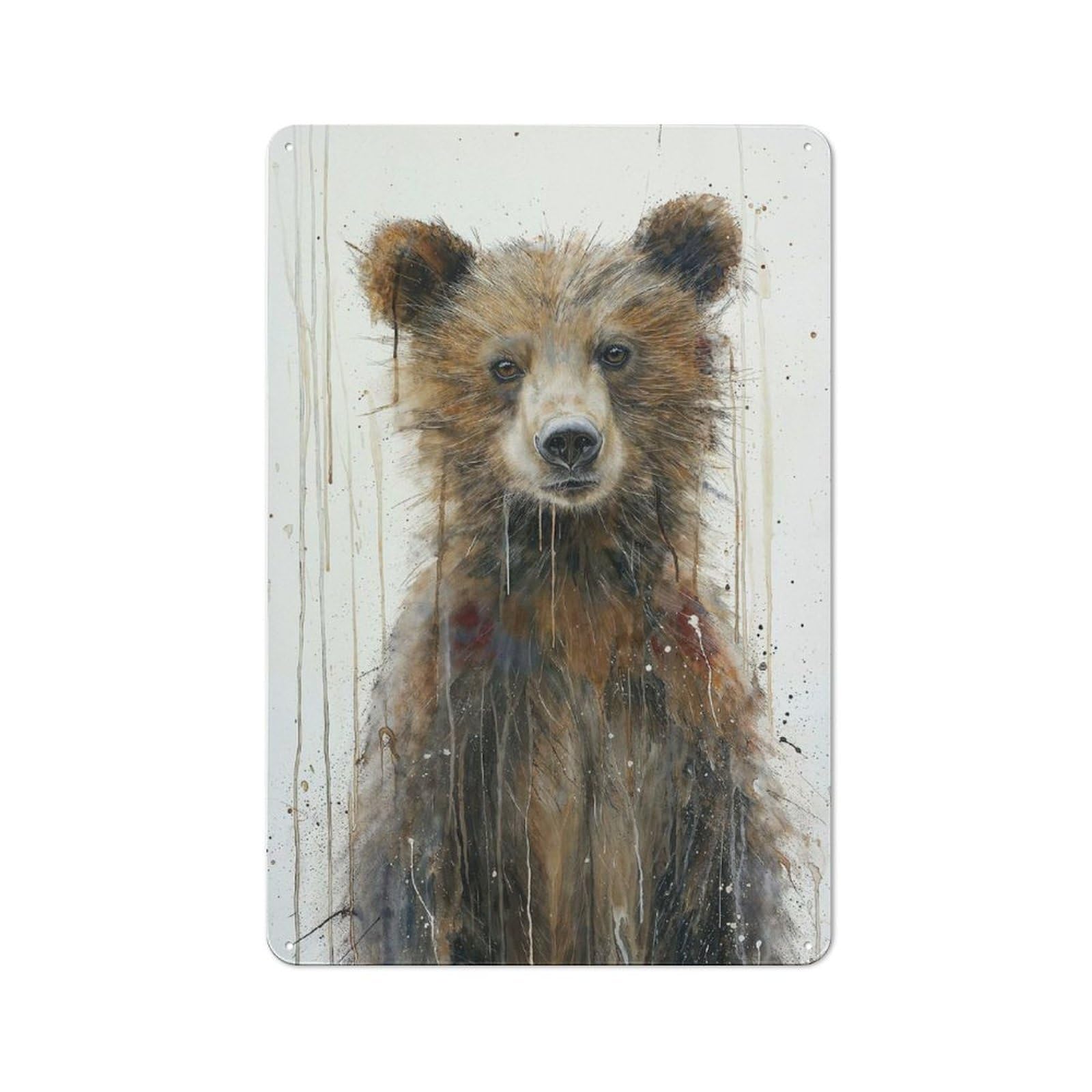 Junmoney Gentle Gaze Metal Wall Plaque 30X20cm, Everyday Small Space Decor For Flat, Dorm Room, Lounge Or Cafe