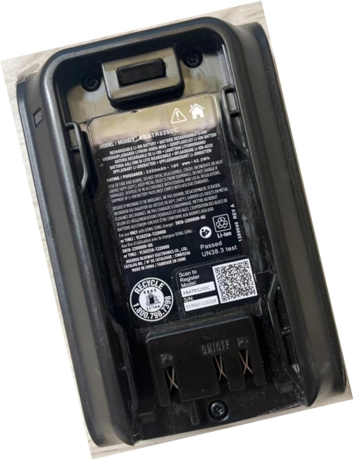 Vacuum Cleaner Battery Accessories Rechargeable Battery Replacement Part,Compatible for Shark Ninja XBATR520DCEU / XPBTR430SLJ / XBATR525DC(XBATR525DC)