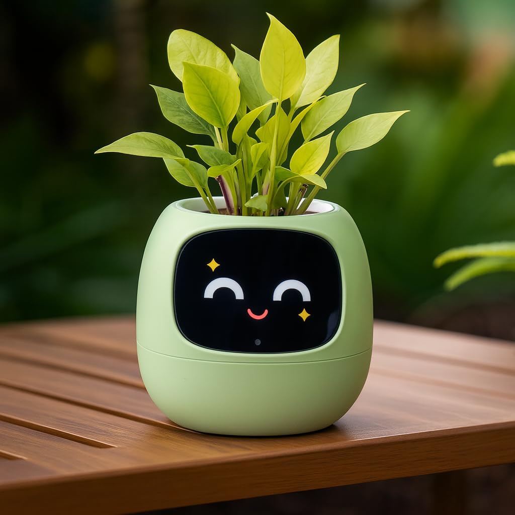 Vibezy Interactive Plant Pot – Smart Planter, AI Pet Plantagotchi