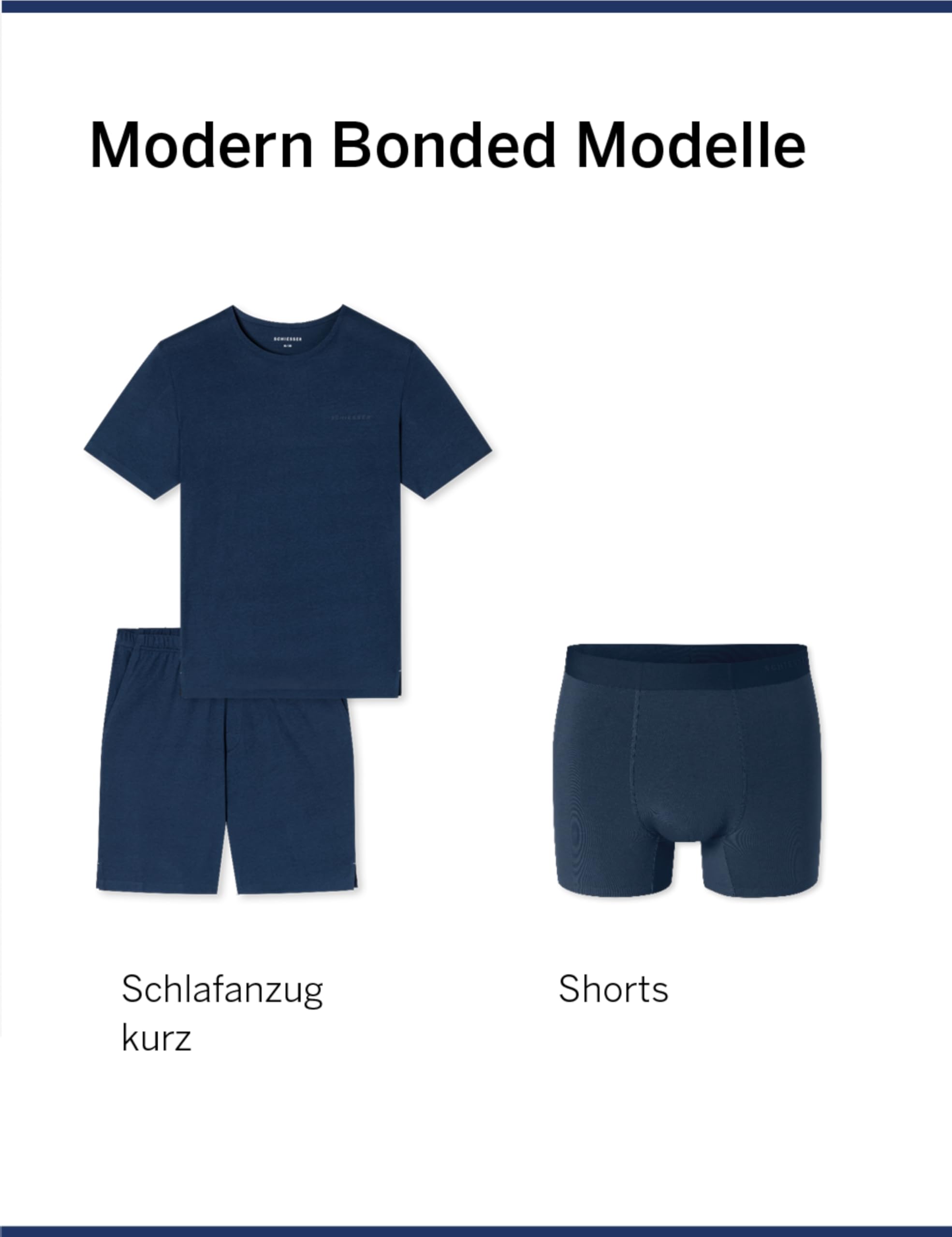 Schiesser Herren Schlafanzug kurz Rundhals - Nightwear Set