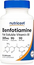 Nutricost Benfothiamine 300mg, 90 Capsules - Gluten Free, Non-GMO and Vegetarian Friendly