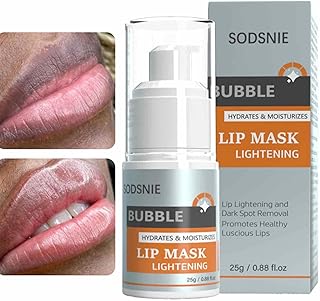 Esfoliante labial para lábios escuros,Esfoliante Hidratante Lip Bubble Scrub | Bálsamo Hidratante para os Lábios Night Sleep Esfoliante para os Lábios Eficazmente Hidrata e Repara os Lábios Aferzov