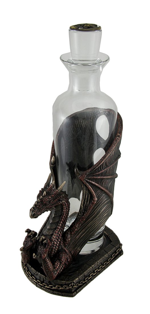Carafe dragon en verre de style médiéval pour spiritueux