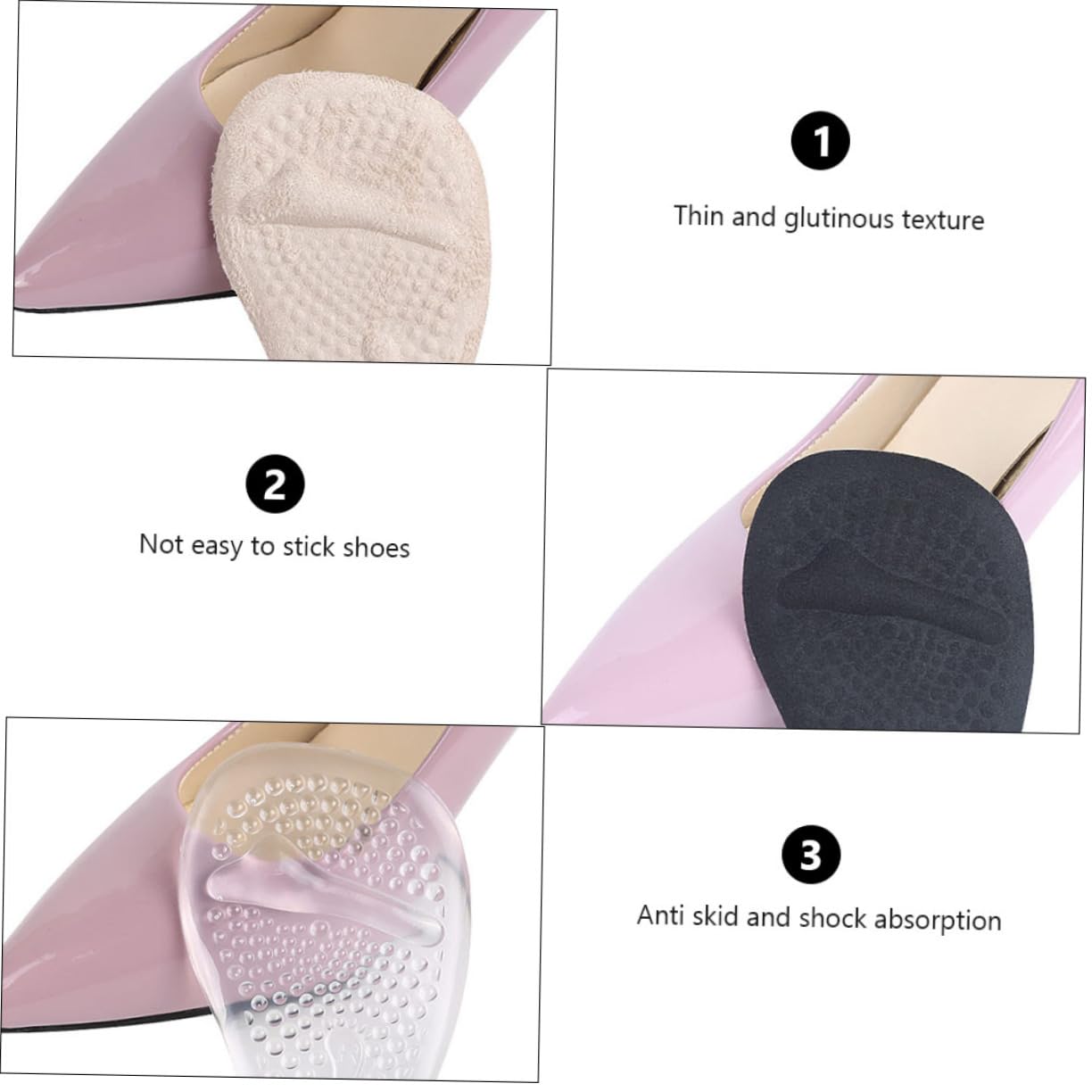 15paare Antirutsch-gel Vorfußpolster Dämpfende Halbschuheinlagen Für Bequemes Gehen Geeignet Für Sportschuhe Und High Heels Mit Weicher Textur Und Optimaler Passform