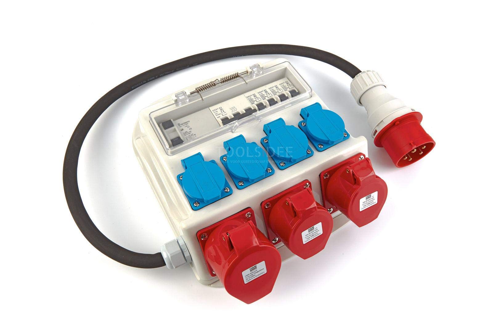 HBM Bloc de Distribution 3 x 400 Volts et 4 x 230 Volts - Pin-Terre