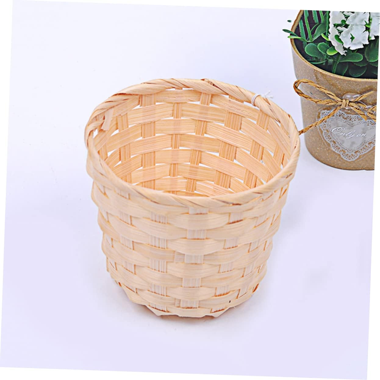 32pcs Woven Flower Baskets Hand-woven Storage Organizer for Crafts Home Decoration Food Snack Storage Lightweight for Candy Flower Arrangement