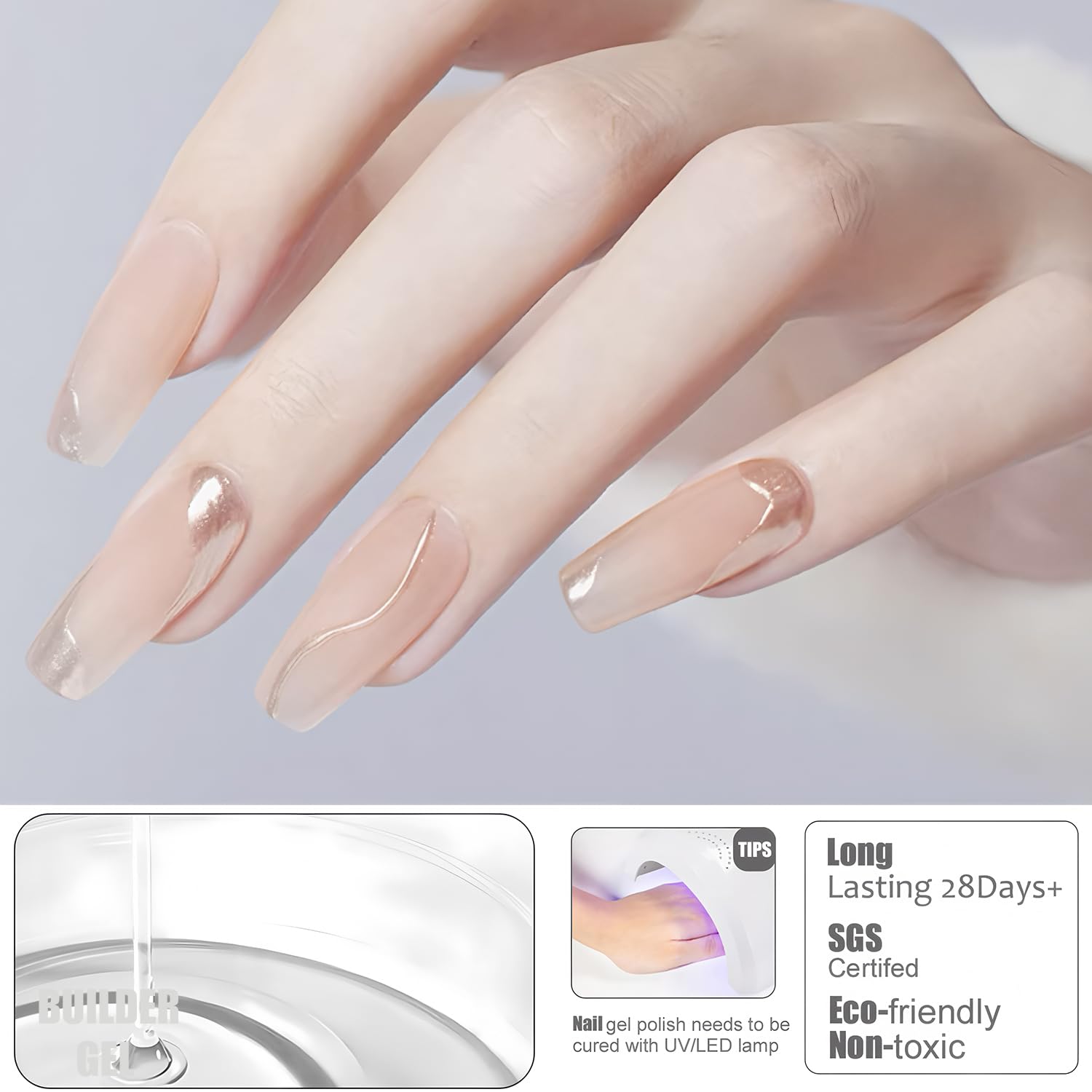 Vishine Matte Gel Top Coat for Gel Nail Polish, 16ml Powder-Resist Matte Finish for Detail Chrome Powder Painting Long Lasting UV Gel Nail Art DIY - Image 3