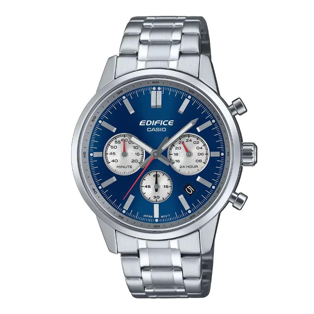 Casio Hombre Gris/Azul Reloj De Pulsera Edifice - Efr-575D-2Aef Color De Correa: Plata Esfera