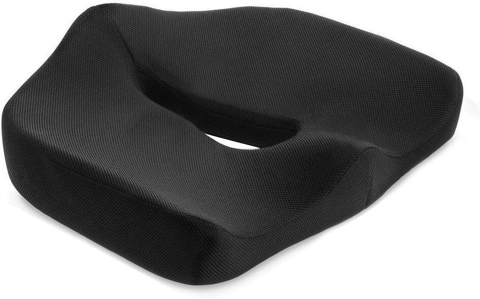 C16 Coccyx Orthopedic Memory Foam Seat Cushion Anti-Slip Bottom-Helps Sciatica Back Pain-Gives Relief