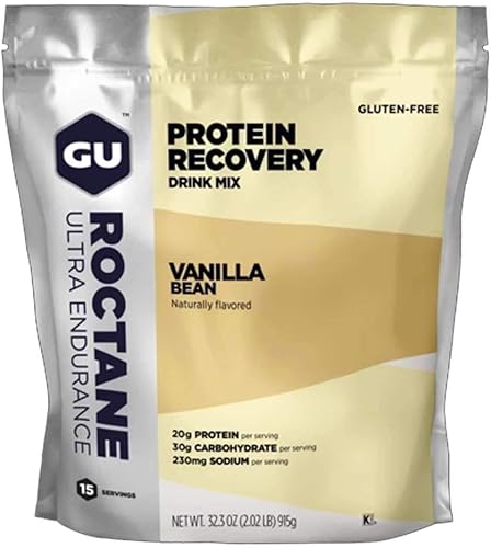 Gu Energy Roctane Ultra Endurance Proteína Recuperación Bebida 15 Bolsa para servir batido de chocolate