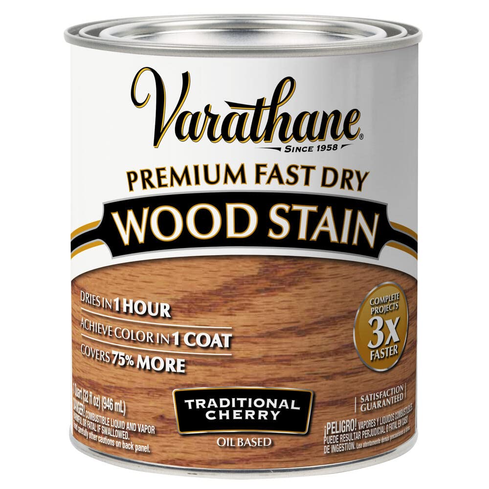 Rust-OlEUm Varathane 262008 32 Ounce 946Ml Premium Fast Dry Wood Stain Traditional Cherry