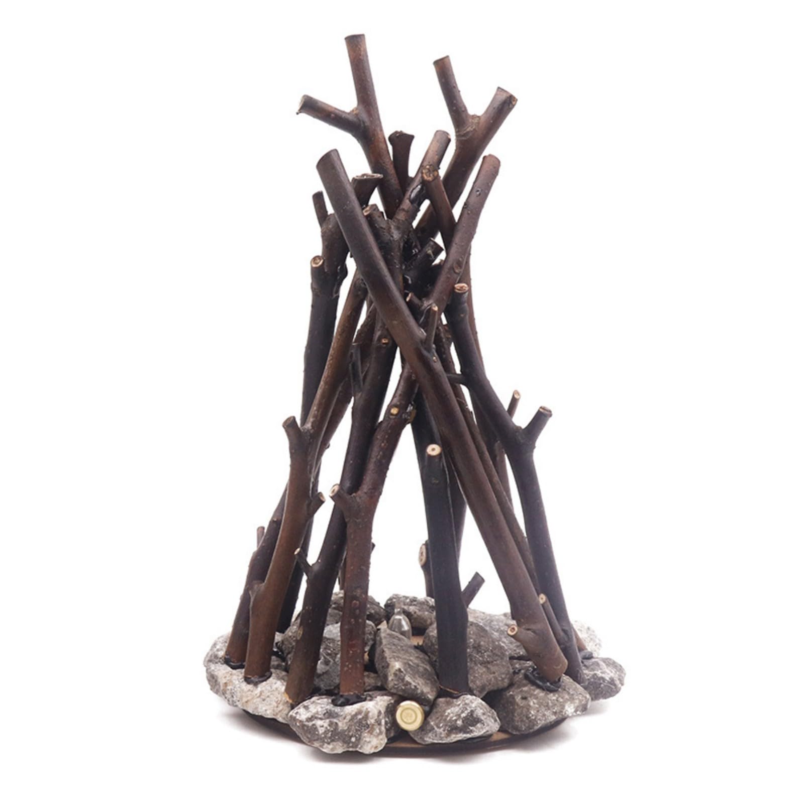 Nucelit Touch Control Faux Fires Light Featuring Natural Wood Base Mood Effects Rechargeable for Home Touch Sensitive Rechargeable