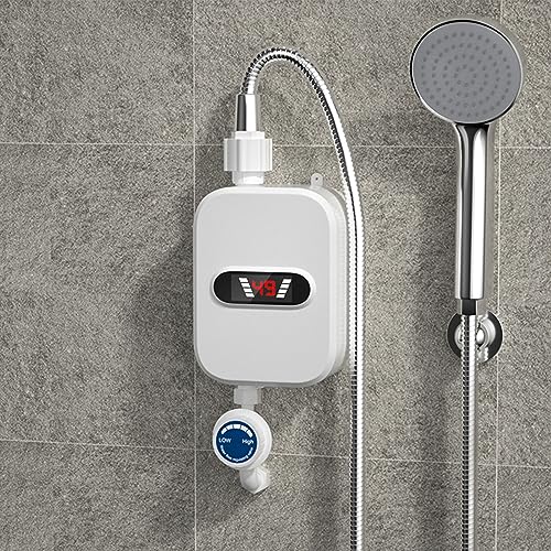 Ducha de Calentador Instantáneo,Calentador de agua caliente de 3,5 kW con pantalla digital Calentador de agua caliente instantáneo de 110 V Calentador de agua eléctrico a prueba de agua para agua de