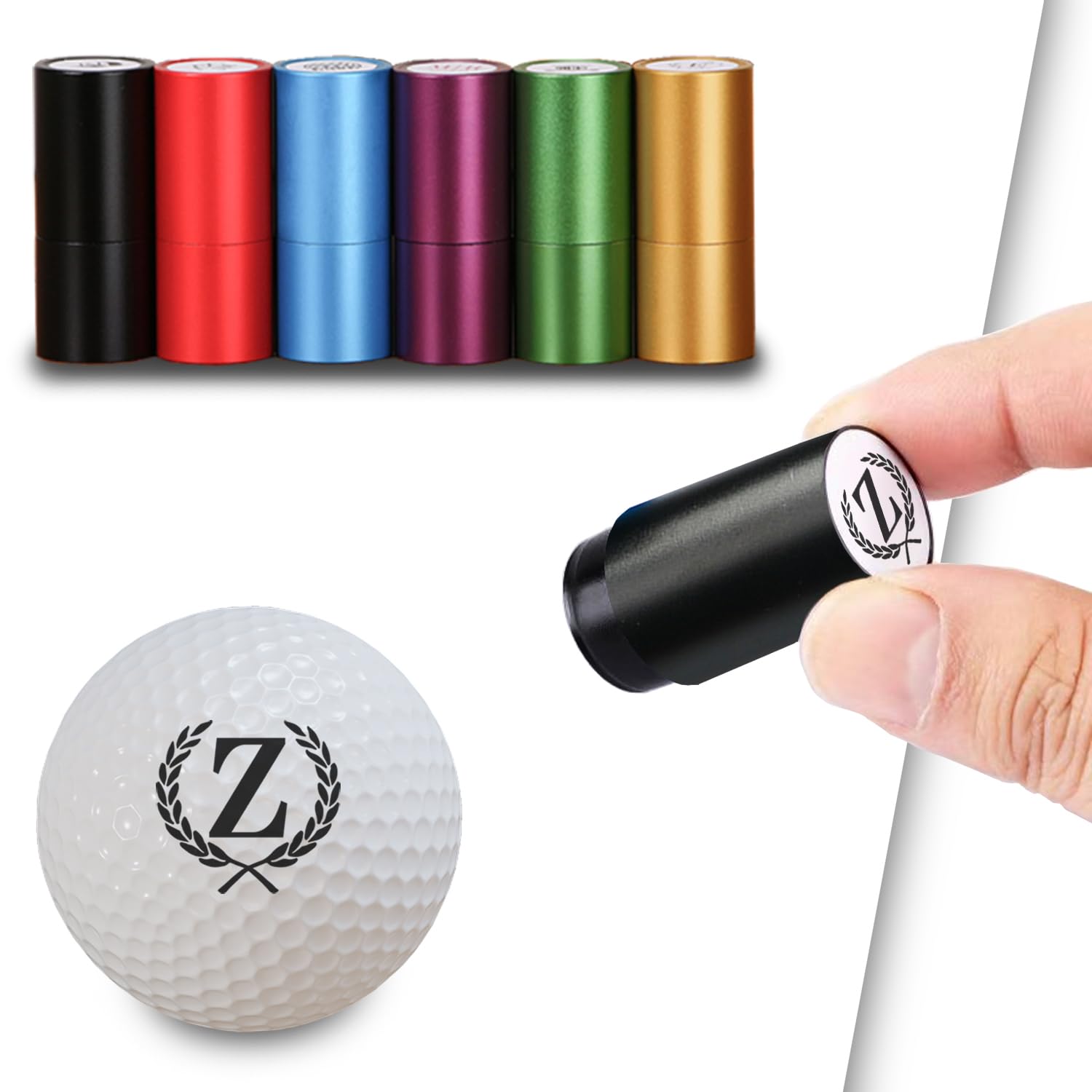 Deironply Golf Ball Stamp-Personalized Golf Ball Stamps, Reusable Waterproof Custom Golf Balls Stamp, for Golfers (Black)