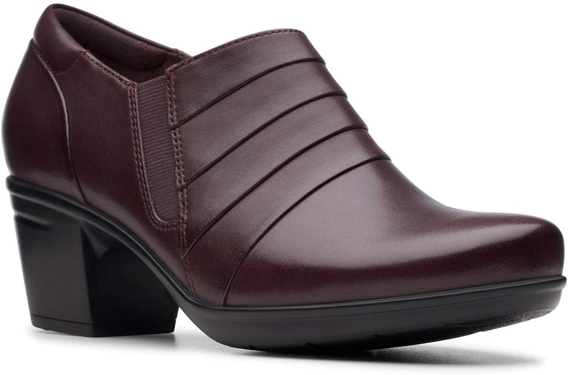 Clarks Women's Emslie Guide Pump 12 Burgundy Leather