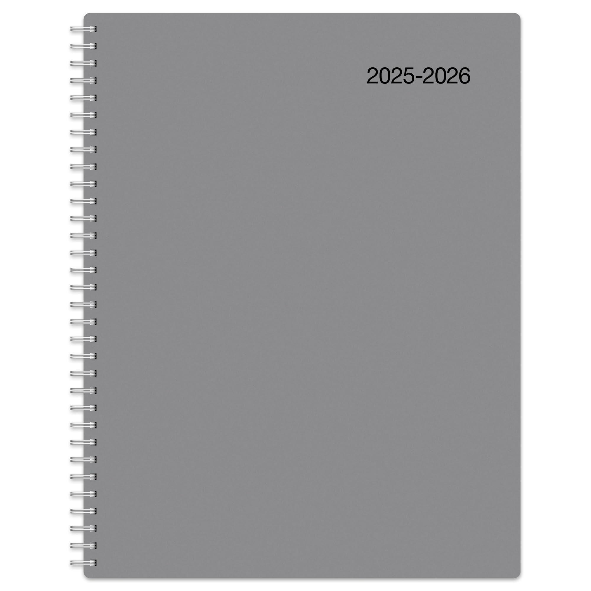2025-2026 Office Depot® Brand Weekly/Monthly Academic Planner, 8-1/2" x 11", 30% Recycled, Gray, July 2025 to June 2026