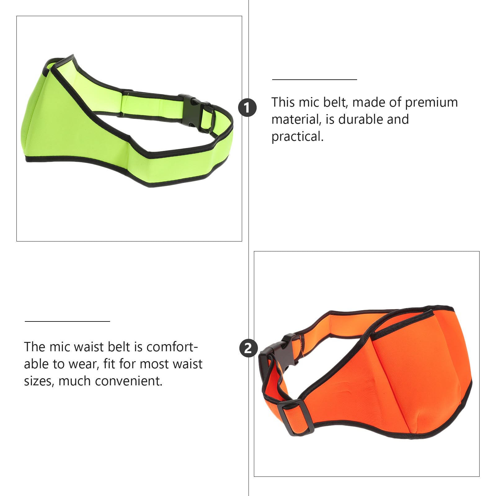 iplusmile Bolsas para Guardar micrófonos, Cinturones para micrófono, 4 Piezas, Negro, para pastores e Instructores de Fitness, cómodas de Llevar, para Trabajo en Escenario y Color Aleatorio