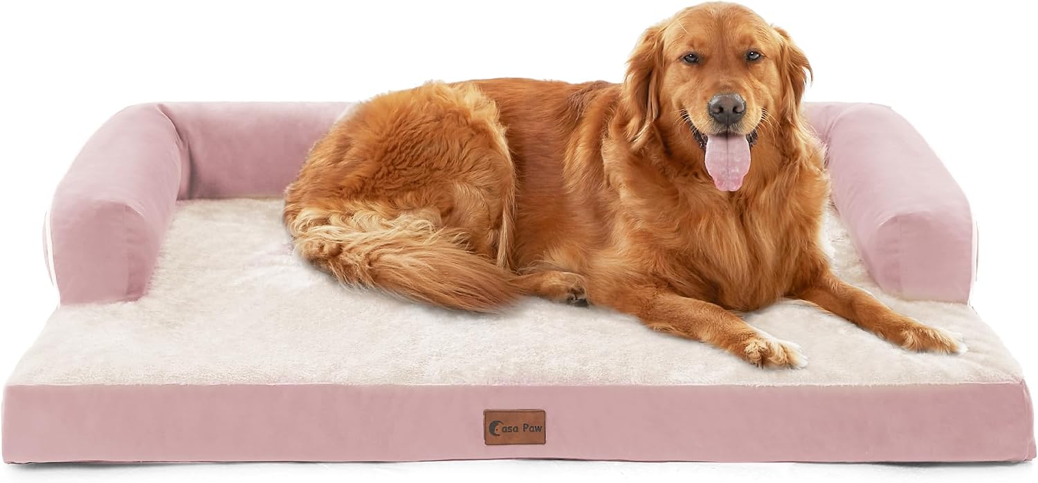 Casa Paw Orthopedic Dog Bed For Extra Large Dogs – Waterproof, Memory Foam, Removable Cover, X-Large Grey - View #5