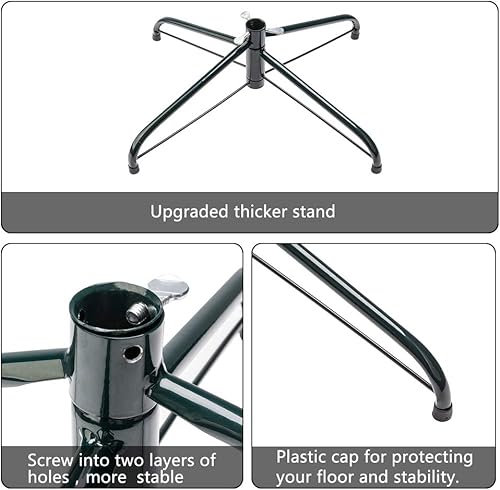 Miniatura 6 de 6FT Spray White Snow Dusted Christmas Tree, Artificial Hinged Christmas Tree with 812 Branch Snow Tip and Foldable Metal Stand, White Holiday Fake