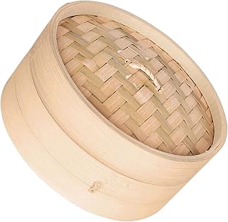 Multi-function Steamer Basket with Lid Natural Dumpling Steamer for Steamed Buns Vegetables Fish Healthy Kitchen Accessory for Chinese Cooking