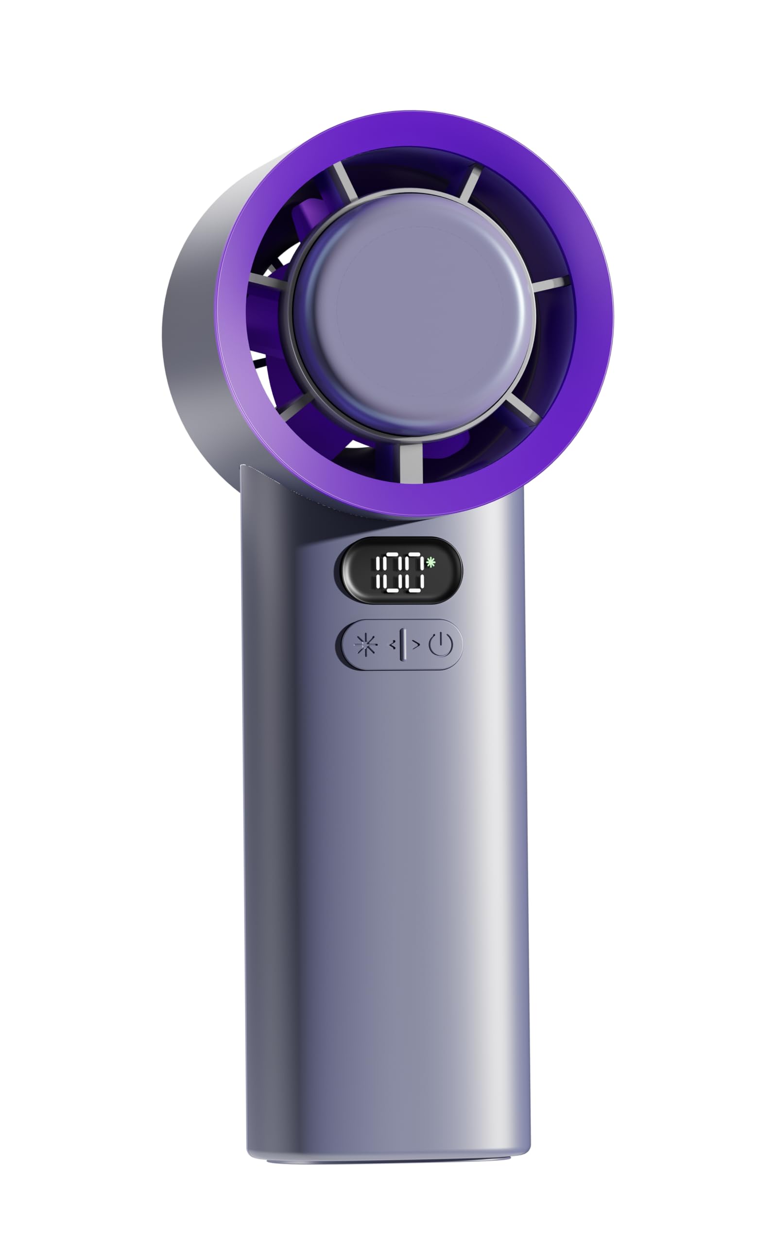 Portable Rechargeable Mini Hand Fan with AC Cooling Technology, Unique Handheld Pocket Travel Fan with Center Steel Plate AC Cooling - Your Summer Friend (FIRST TIME IN INDIA) - Lavender Grey-image-30