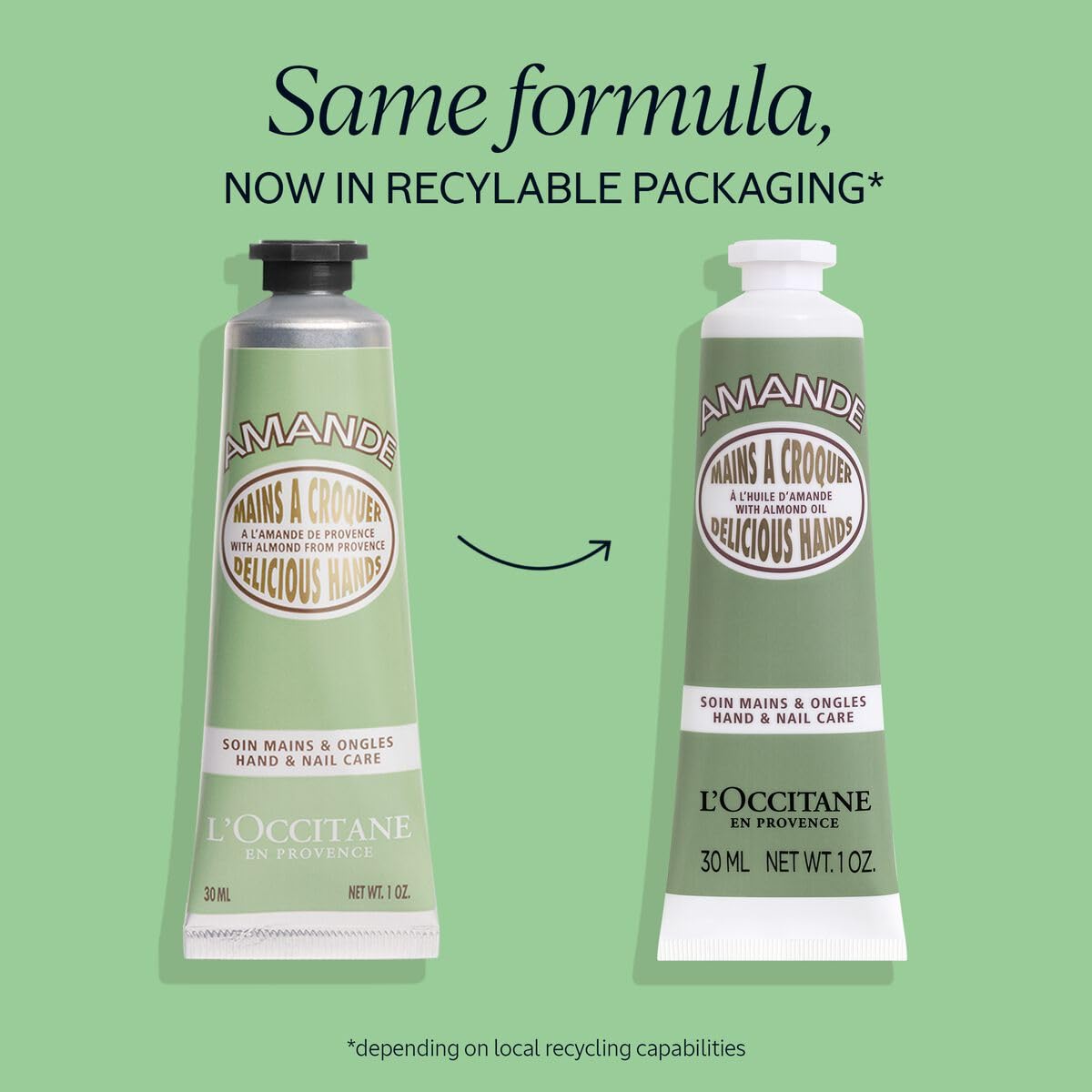 L'OCCITANE - Krem do rąk migdałowy - 30 ml - wyprodukowany we Francji
