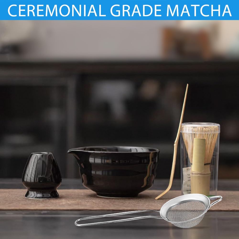 Exquilnova 5PCS Matcha Whisk Set with Matcha Bowl Matcha Whisk Holder Matcha Wisk Matcha Spoon and Matcha Sieve — view 7