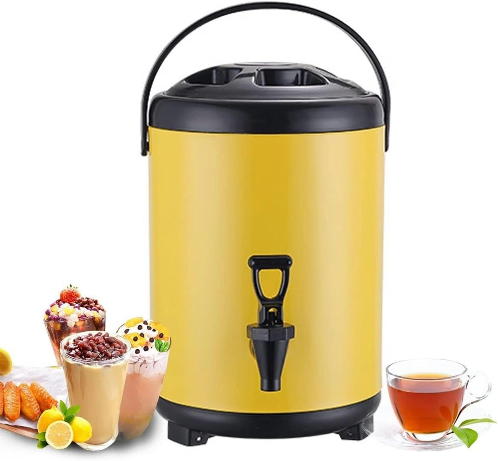 6 l, 8 l, 10 l, 12 l, dozownik ciepłej i zimnej wody, ze stali nierdzewnej, butelka na gorącą wodę z kranem, przenośny uchwyt, uszczelnienie o dużej pojemności, do gastronomii, biura, hoteli