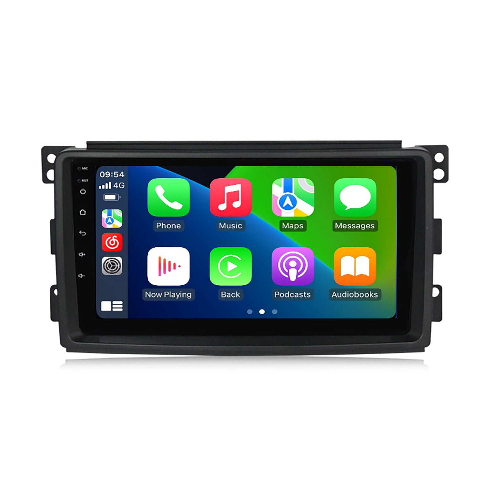 Pantalla de 9 pulgadas con Android 14 y Carplay para renovar el GPS de tu Benz Smart