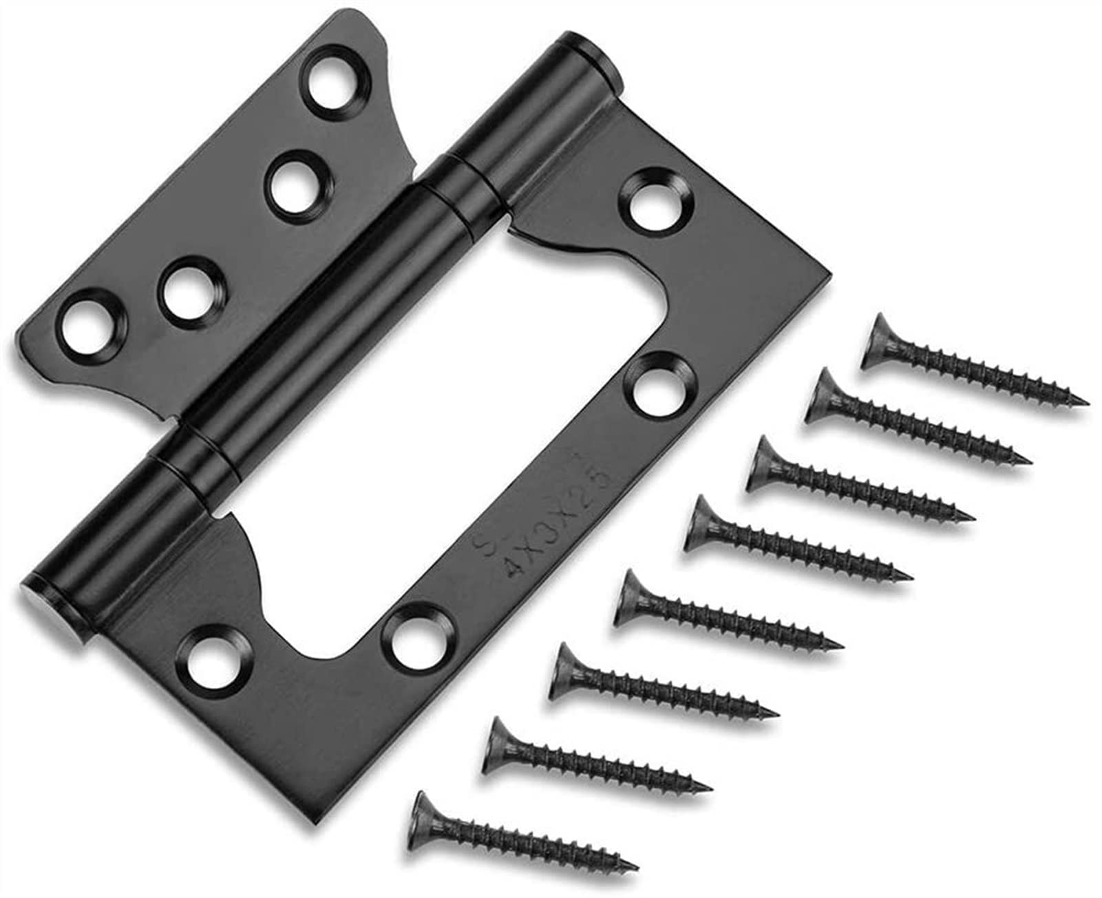 12 Pair Stainless Steel Silent Bearing Free Slotted Door Wooden Hinges Thickened Flat Hinged Spring