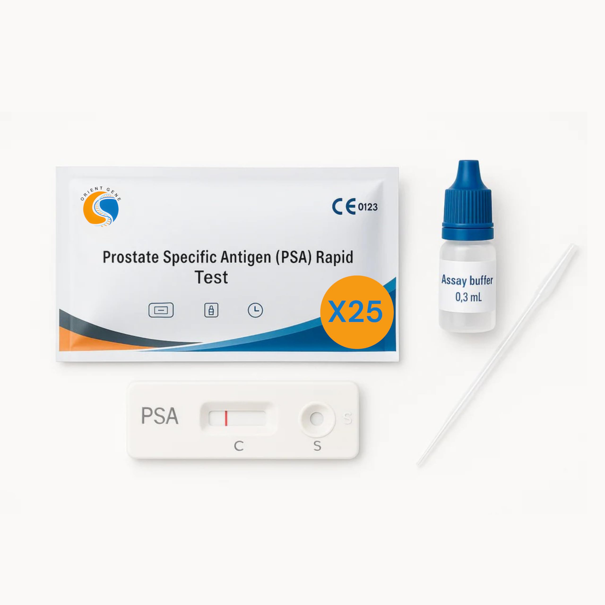 Autotest Rapido PSA (tPSA) – Cut-off 4 ng/mL – Sangue Capillare/Siero/Plasma – Risultato in 10 minuti – IVD per Autotest - 25 TEST