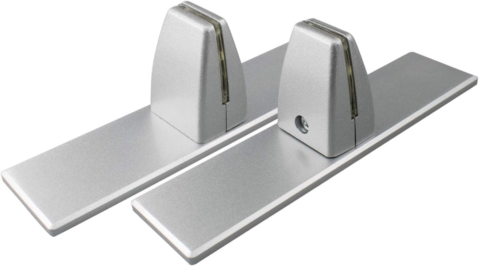 2 Pcs Sneeze Guard Clamp, Bracket Sneeze Guard Shield Base for Countertops, Stick On Heavy Duty Auminum Partition Guard Clamp, Panel Support Clamp Stand for Clear Desktop Counter Reception
