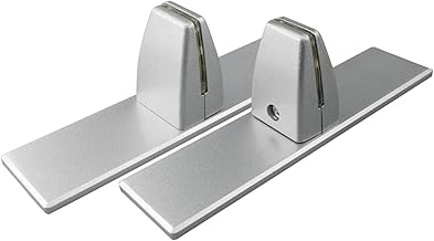 2 Pcs Sneeze Guard Clamp, Bracket Sneeze Guard Shield Base for Countertops, Stick On Heavy Duty Auminum Partition Guard Clamp, Panel Support Clamp Stand for Clear Desktop Counter Reception