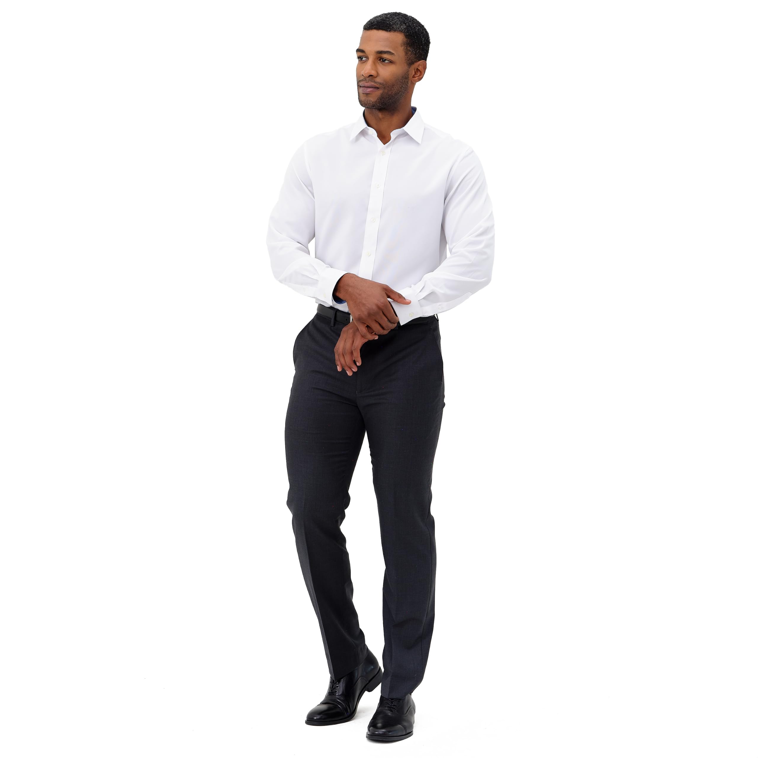 Nick Graham Chemise stretch solide - Blanc - X-Large/X-Large 17/17.5" cou 36/37 manche