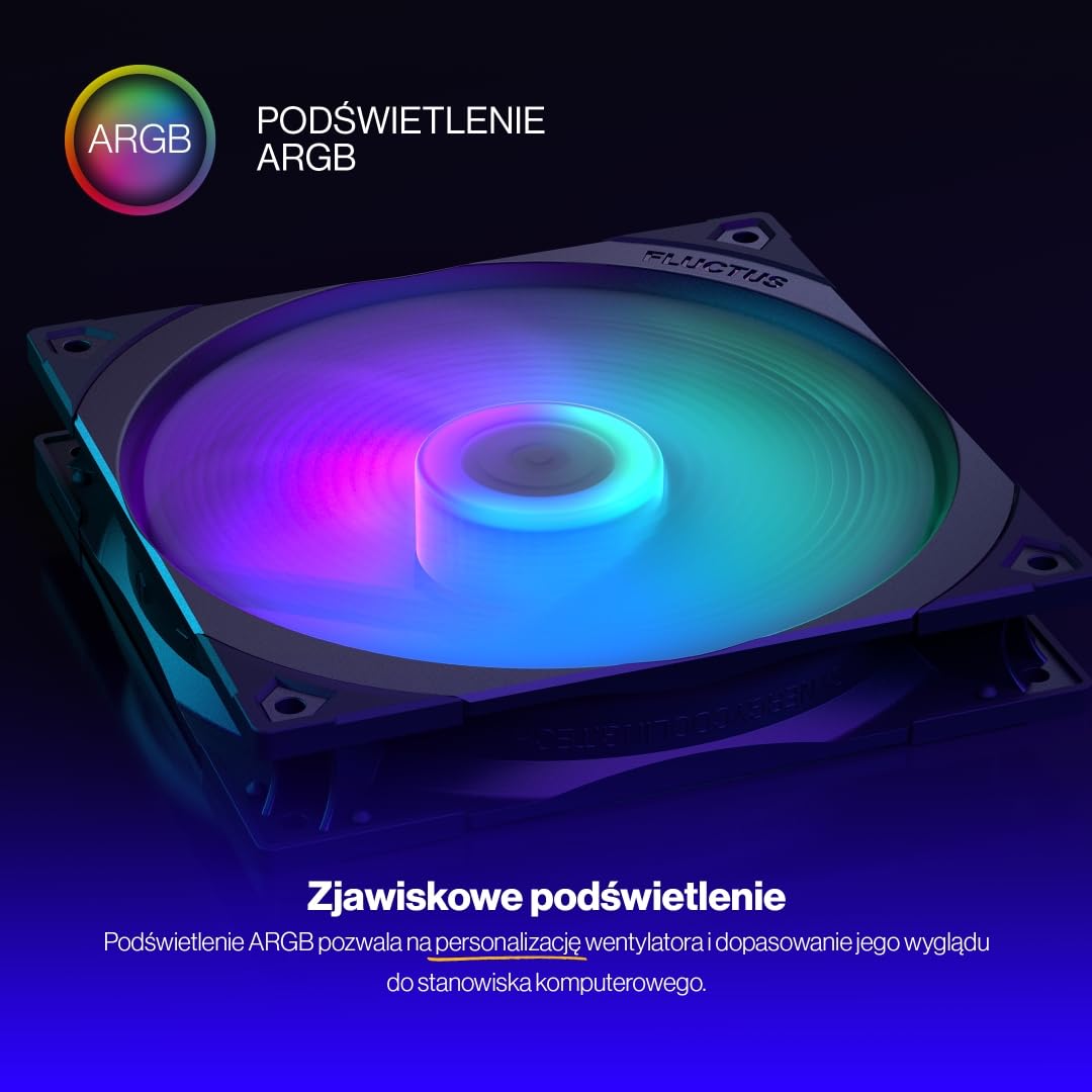ENDORFY Fluctus 140 PWM ARGB, wentylator obudowy komputerowej, wysoka wydajność i cisza, 140 mm, podświetlenie ARGB | EY4A004