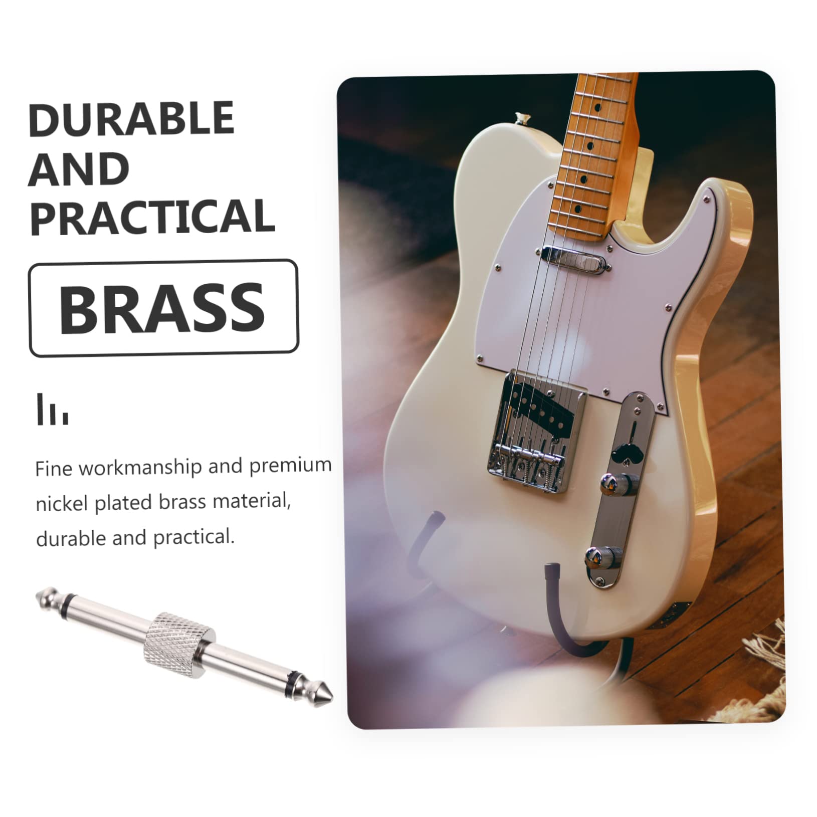 UPKOCH 5 Sätze Gitarren Effektpedal Adapter Kompakte Geradlinige Klinkenstecker Platzsparende Audio Verbindung Für Gitarrenpedale Geräuschfreie Signalübertragung Langlebig 3 Stücke * 5