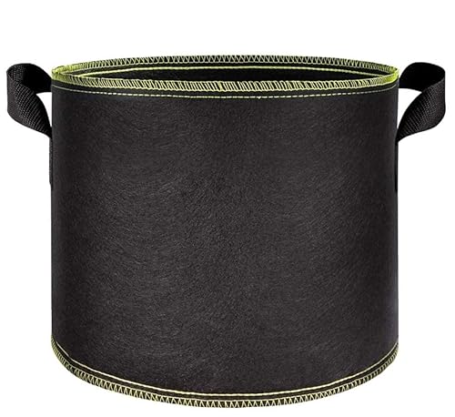 Buystarget 5L Heavy Duty Fabric Planting Pot Breathable Planter Pots Non-Woven Grow Bag, Grow Bags with Reinforced Handles Washable Durable Reusable for Vegetables Fruits Herbs Flowers Shrubs Garden