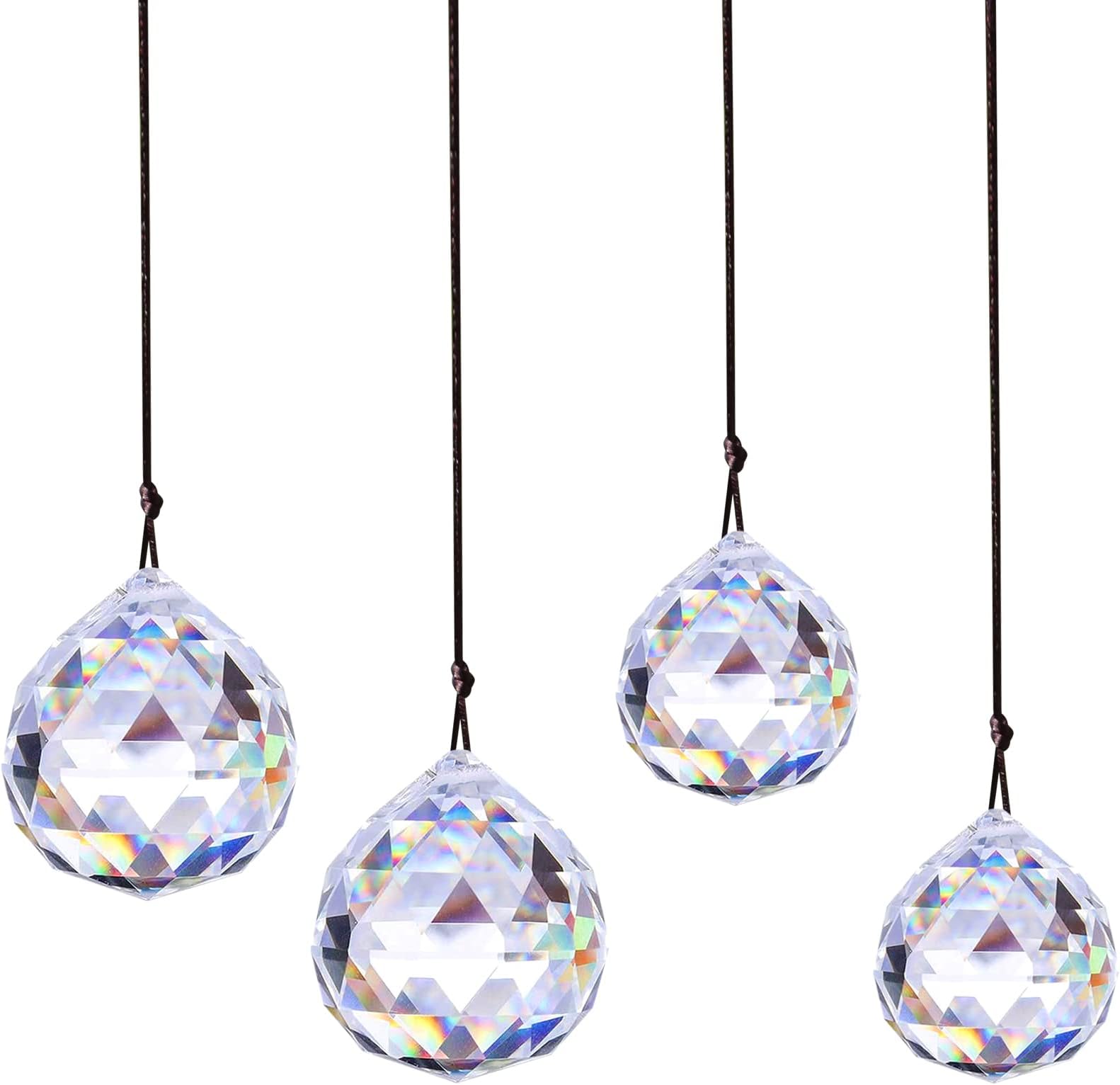 2 Boules à Prisme En Cristal K9 - Attrape-soleil Pour Fenêtre, Crée Des Arcs-en-ciel