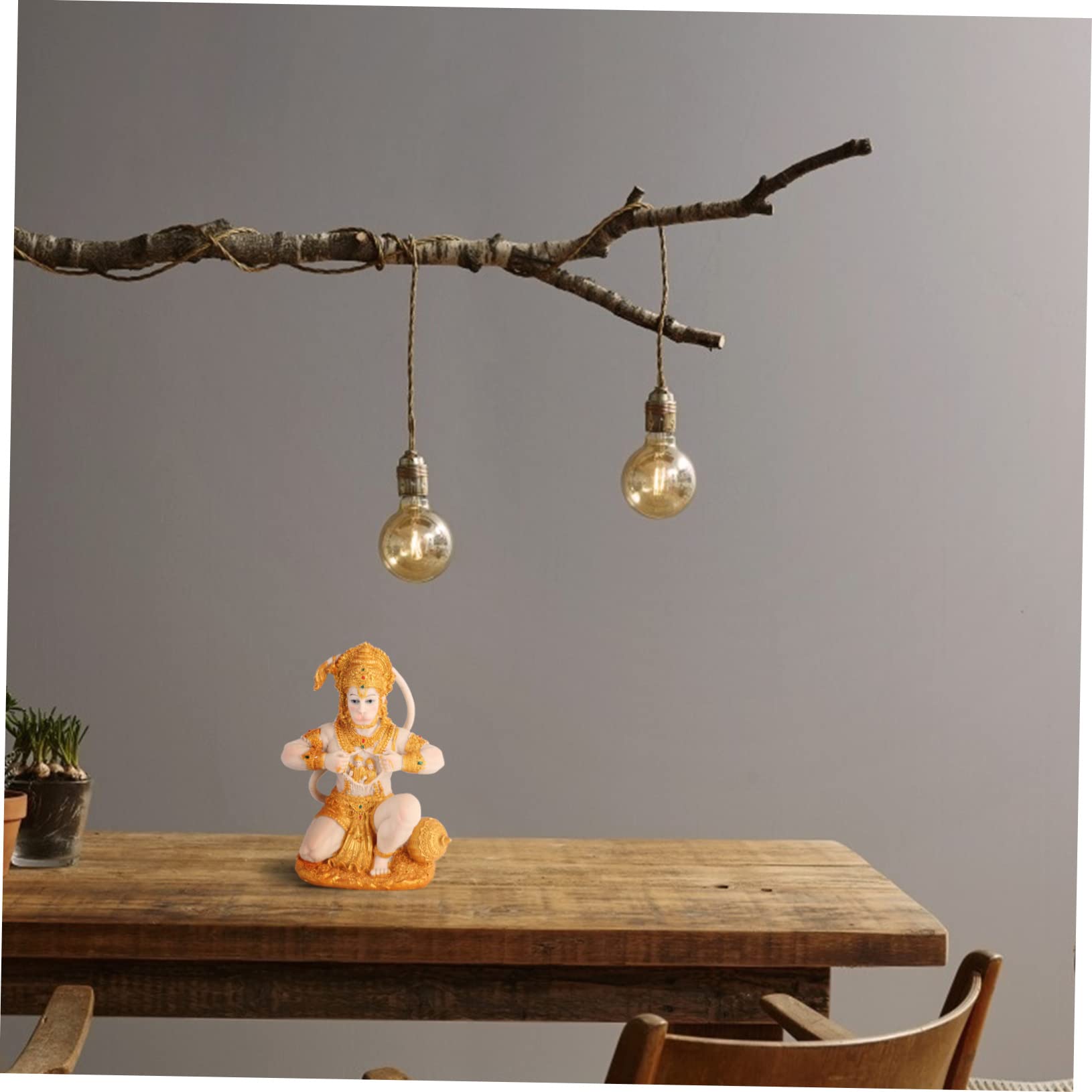 MAGICLULU 5St kniende Affenstatue wohnungseinrichtung wohnungsdeko sammlerstücke hausdeko Dekorative Skulptur Baba Dharma Anlage chinesische Statue Kunst Figur Buddha-Statue Harz Golden