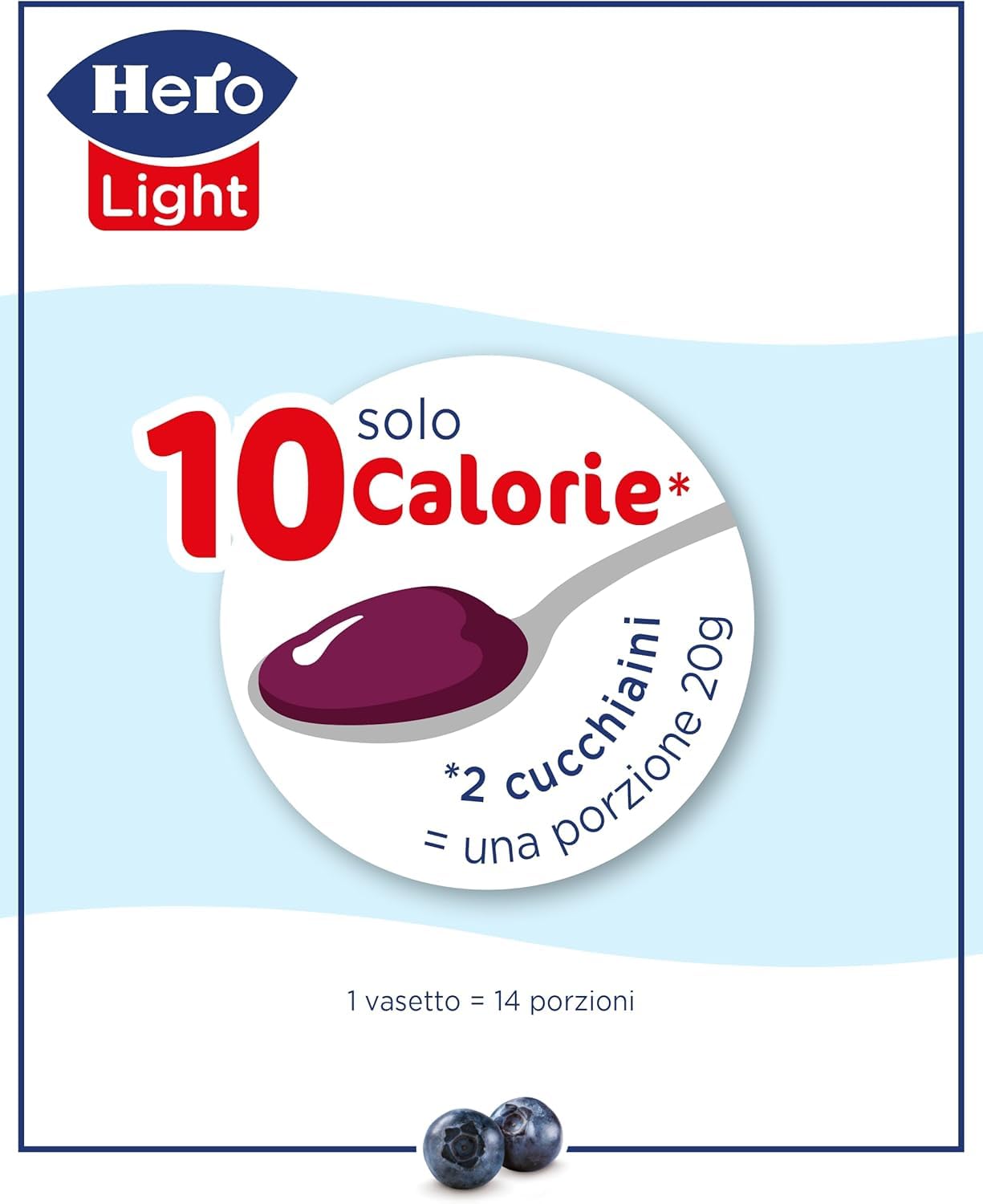 Hero Light Lot de 8 bocaux de 280 g de myrtilles, de confiture et de confiture supplémentaire, fruits de qualité, sans conservateurs et sans colorants, Italian Gourmet polpa 400 g