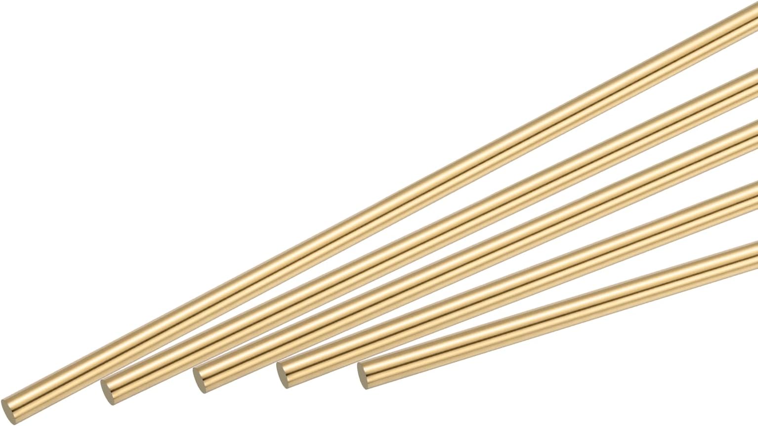 MECCANIXITY Brass Rod,Brass Solid Round Rod 3mm/0.12inch Diameter 200mm Length Lathe Bar Stock for RC Model DIY Craft Pack of 6